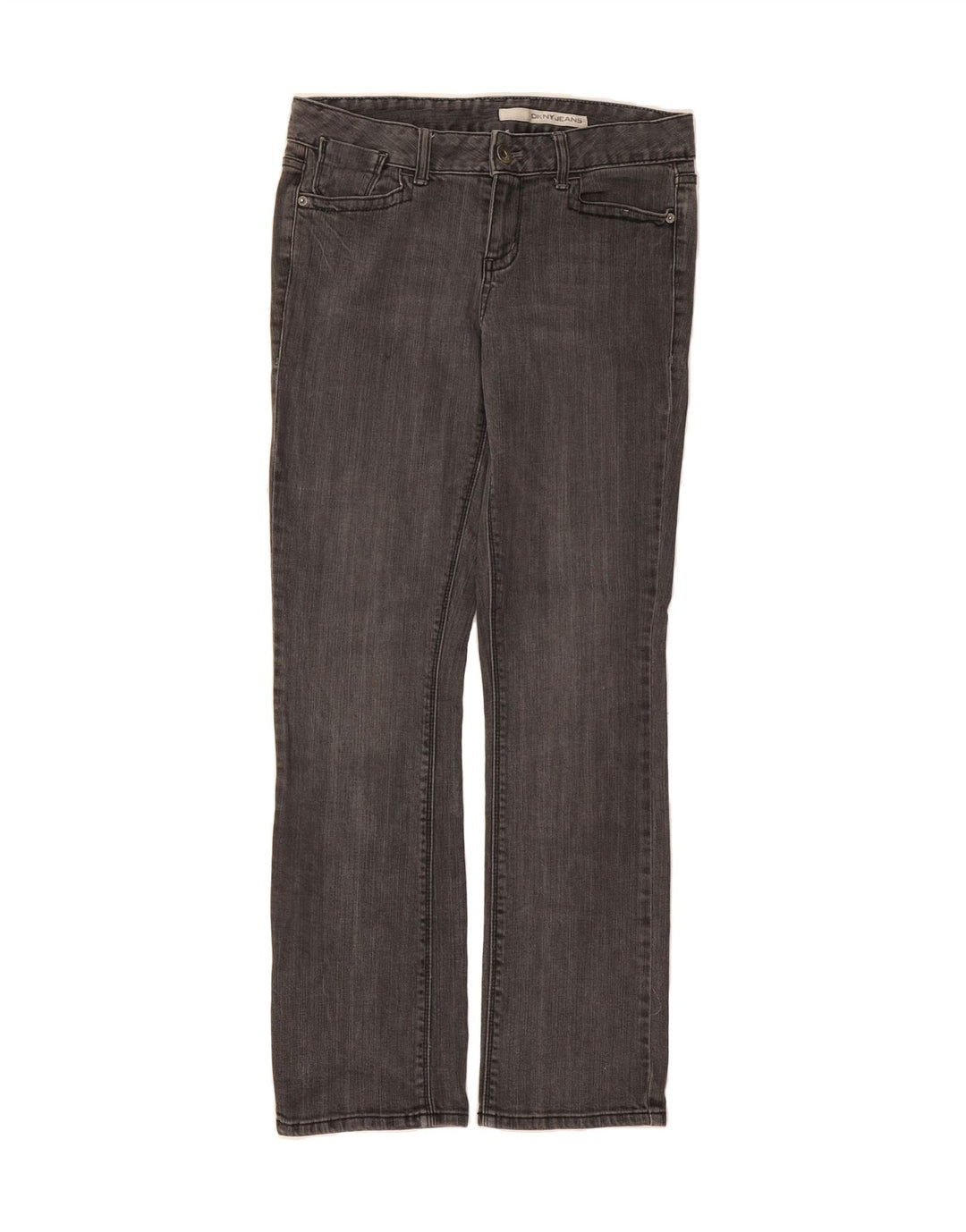 DKNY Womens Straight Jeans US 10 Large W32 L32 Grey Cotton Vintage Dkny and Second-Hand Dkny from Messina Hembry 