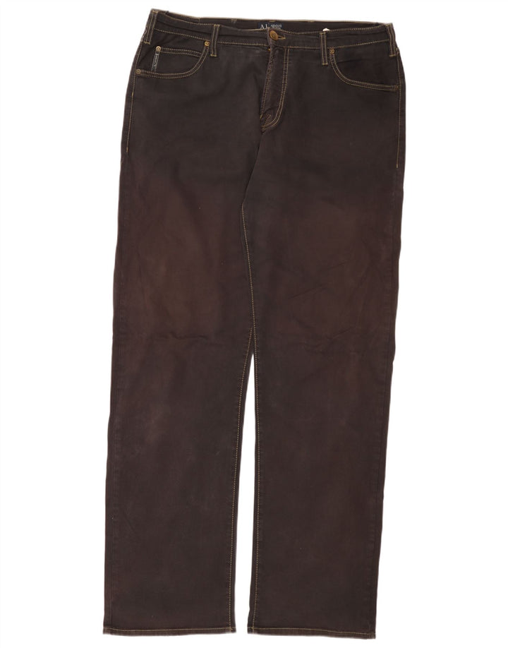 ARMANI Herren Straight Jeans W36 L34 Schwarz