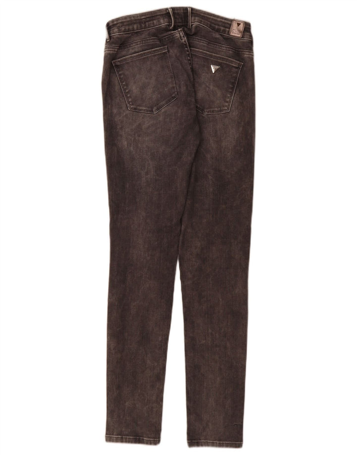 Guess Damen Distressed Skinny Jeans W27 L32 Graue Baumwolle