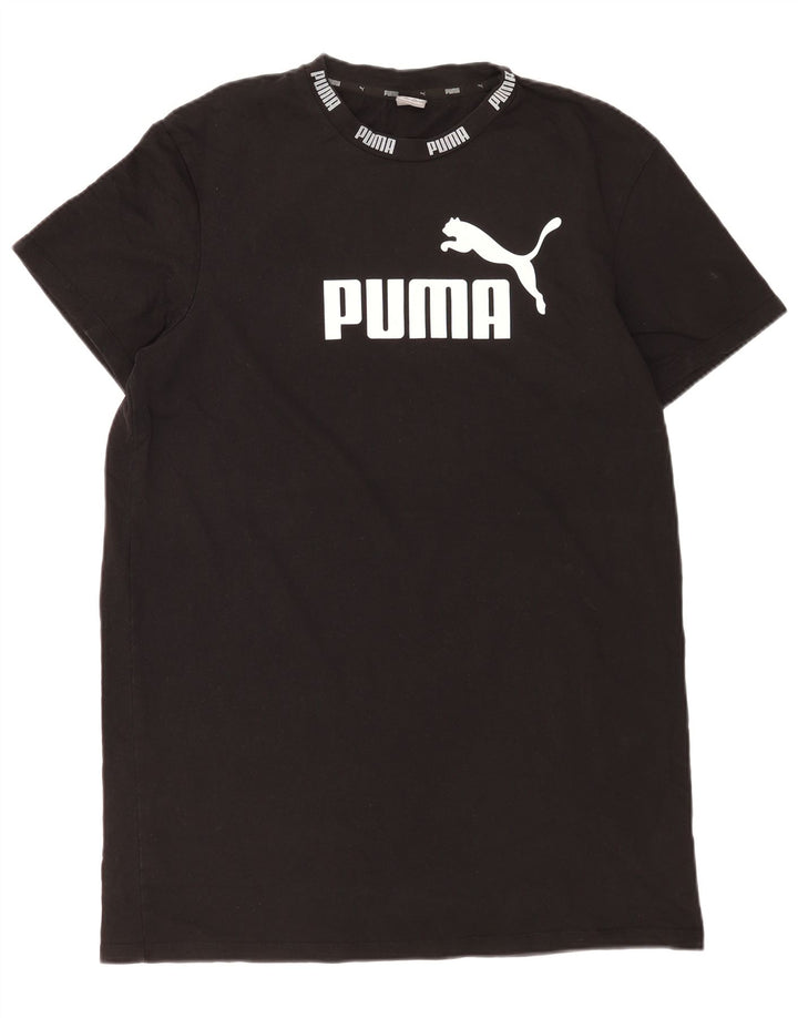 Puma Herren T-Shirt mit Grafik, groß, aus schwarzer Baumwolle