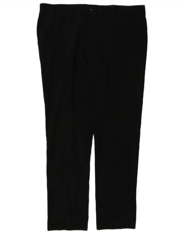 MARKS & SPENCER Herren Slim Chinohose W40 L33 Schwarz Polyester
