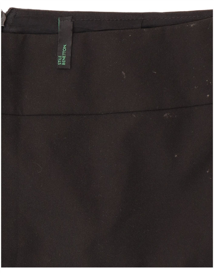 Benetton Damen Bleistiftrock Medium W28 Schwarz