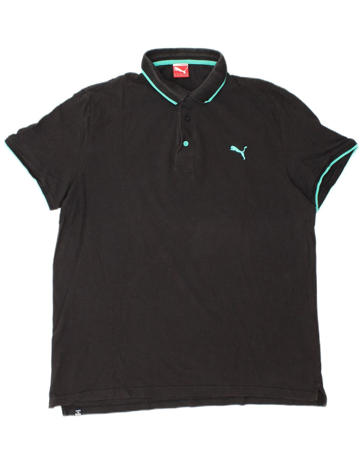 PUMA Herren Poloshirt 2XL Schwarz Baumwolle