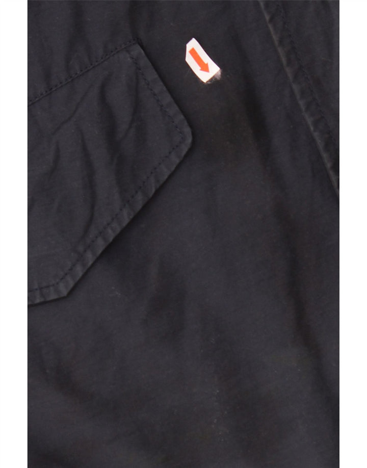 VINTAGE Herren Windjacke UK 44 2XL Marineblaue Baumwolle