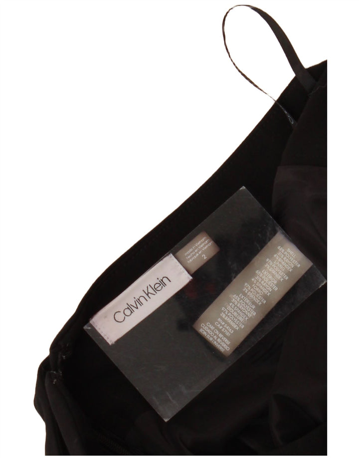 CALVIN KLEIN Damen Bleistiftrock US 2 XS W28 Schwarz Polyester