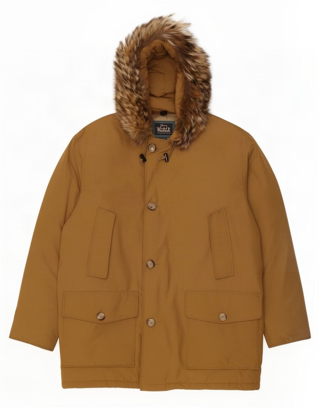 Woolrich Herren-Parka mit Kapuze, UK 40, Größe L, Beige