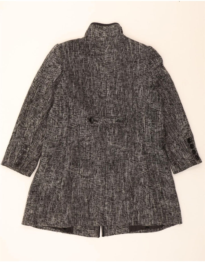 WINDSMOOR Womens Overcoat UK 16 Large Black Flecked Polyester Vintage Windsmoor and Second-Hand Windsmoor from Messina Hembry 
