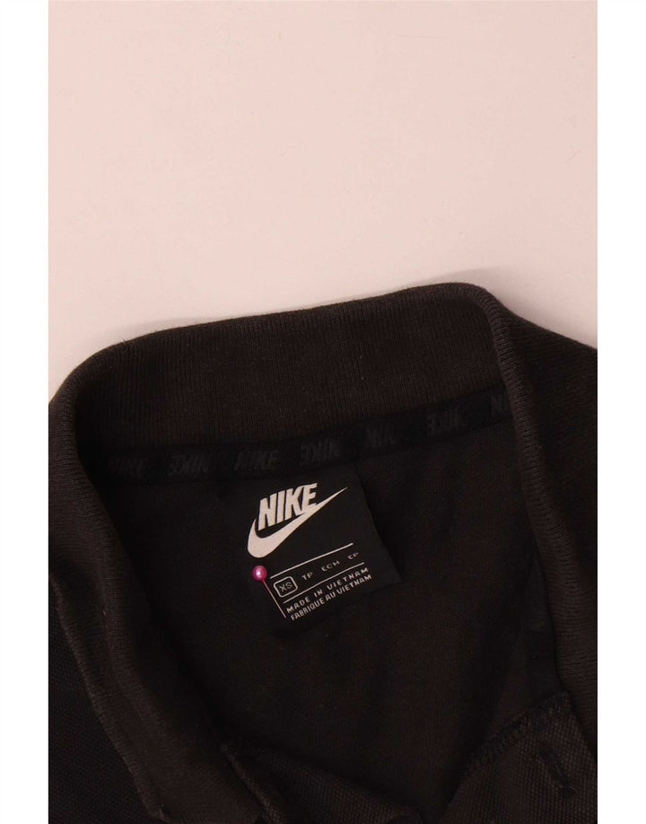 Nike Herren-Poloshirt XS aus schwarzer Baumwolle