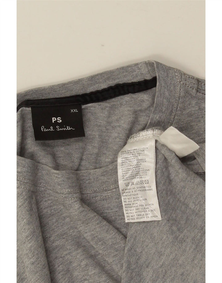 PAUL SMITH Herren T-Shirt Top 2XL Grau Baumwolle