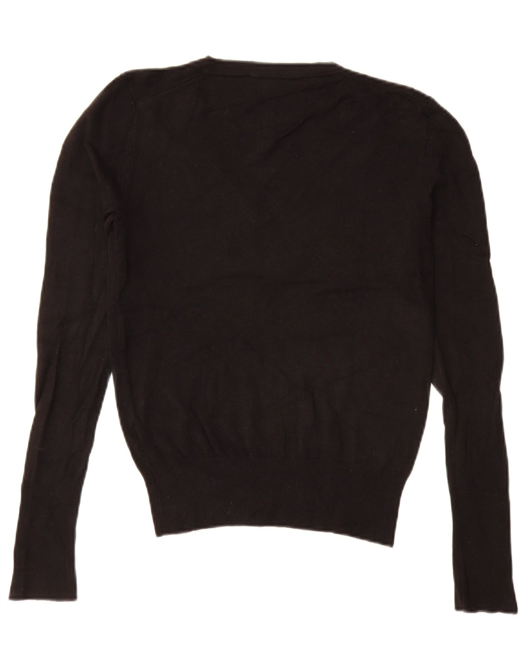 Zara Damen Crop V-Ausschnitt Pullover Pullover UK 10 Small Schwarz