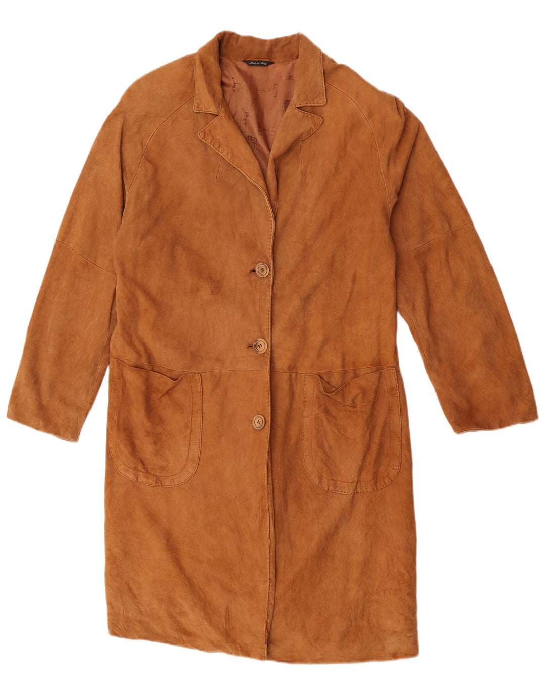 Vintage Damen Wildledermantel IT 48 XL Braun