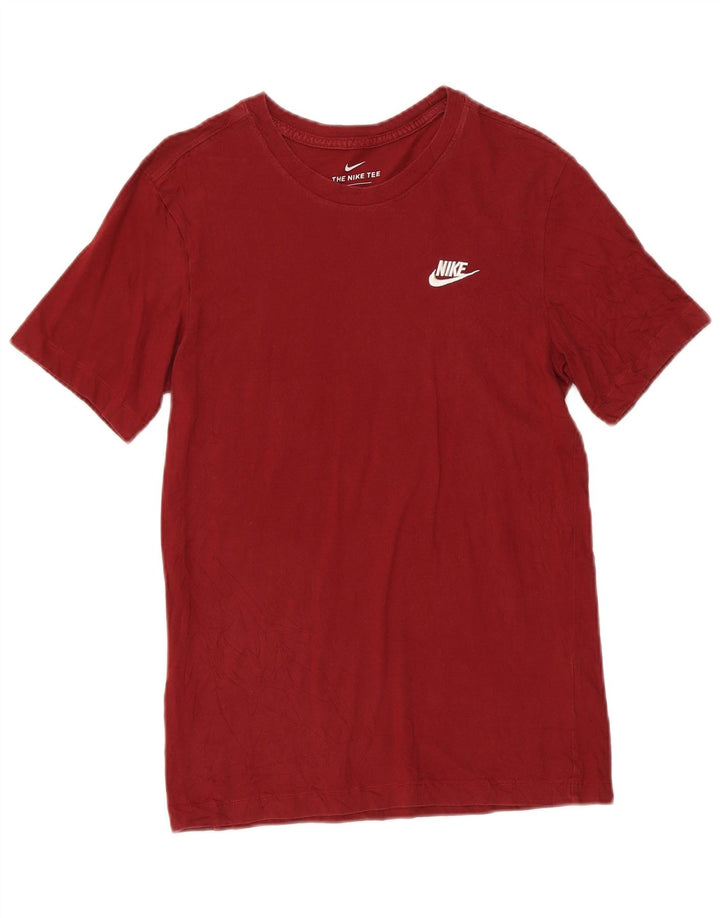 Nike Herren T-Shirt Top Small Burgund Baumwolle