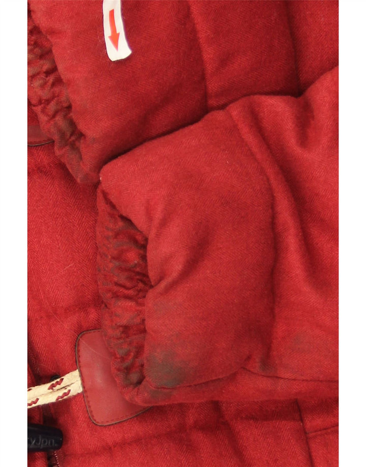 Superdry Wattierter Mantel mit Kapuze für Damen, UK 16, Größe L, Rot, Polyester