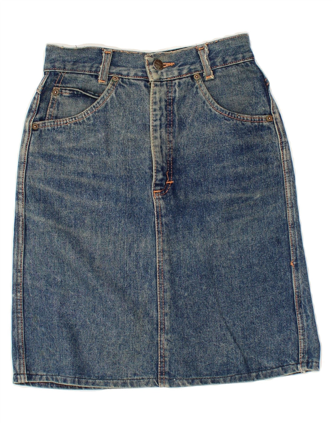 CASUCCI Womens Denim Skirt W24 XS Blue Vintage Casucci and Second-Hand Casucci from Messina Hembry 