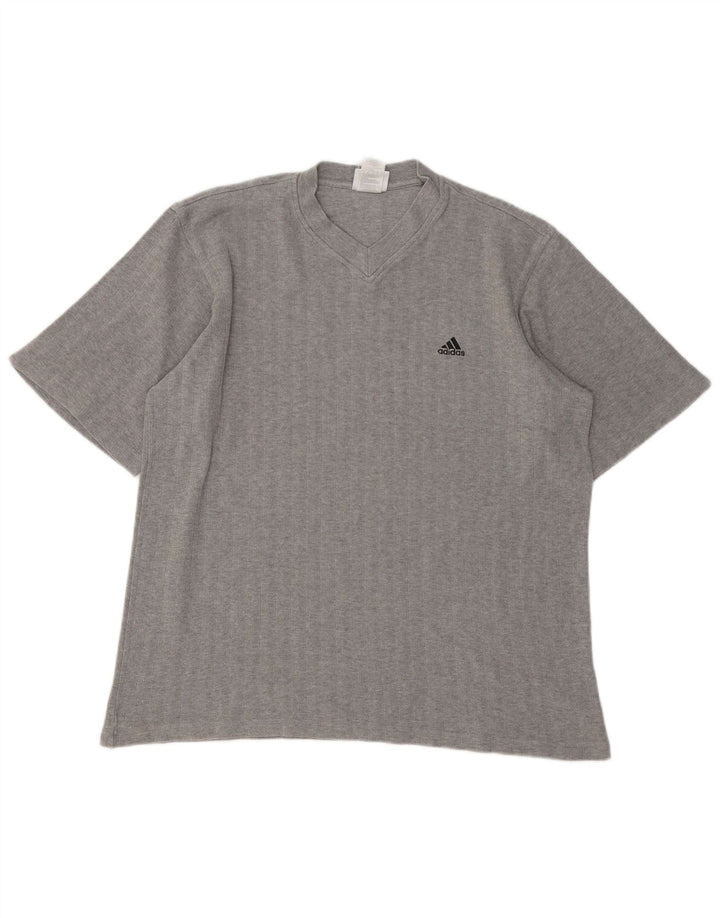 ADIDAS Herren T-Shirt Top Large Grau Baumwolle