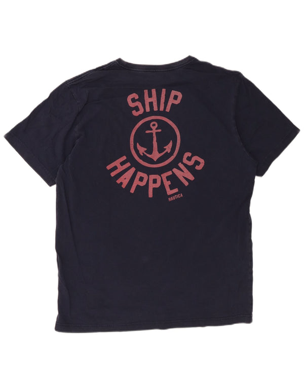 Nautica Herren-T-Shirt mit Grafik, groß, marineblau, Baumwolle