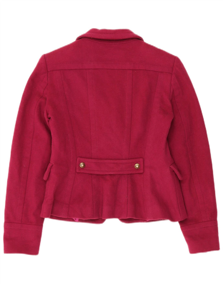 Gai Mattiolo Damen Zweireihige Blazerjacke IT 42 Mittelrosa Wolle
