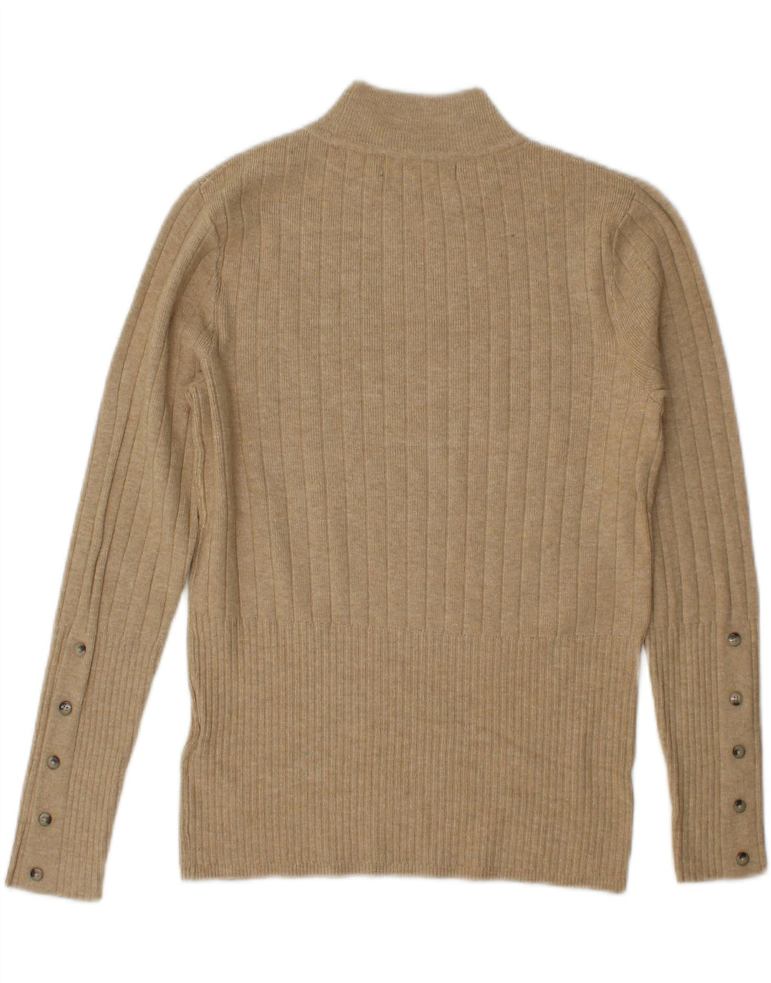 Marks & Spencer Rollkragenpullover für Damen, Gr. 10, Größe S, Beige, Viskose