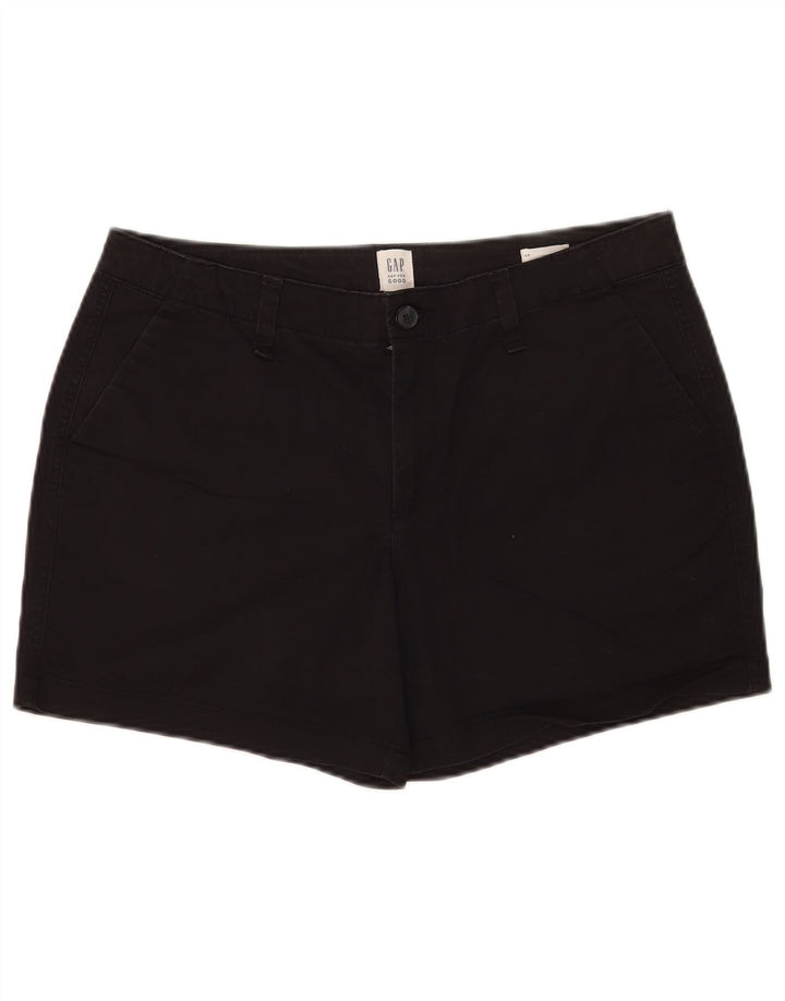 Gap Damen Chinoshorts US 10 Large W32 Schwarze Baumwolle