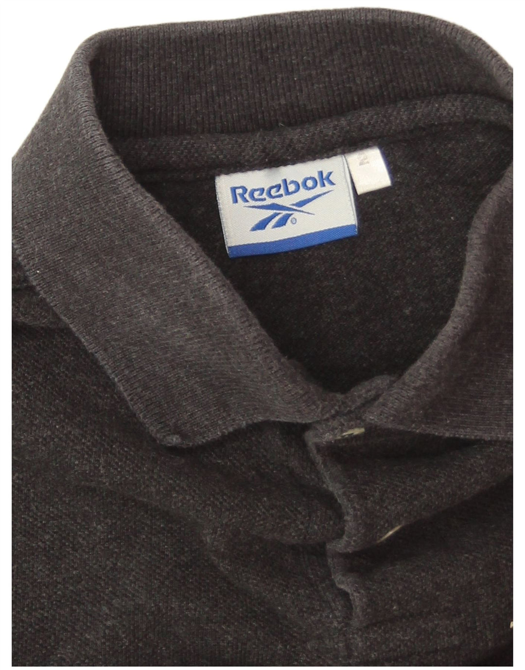 Reebok Herren-Poloshirt, große graue Baumwolle