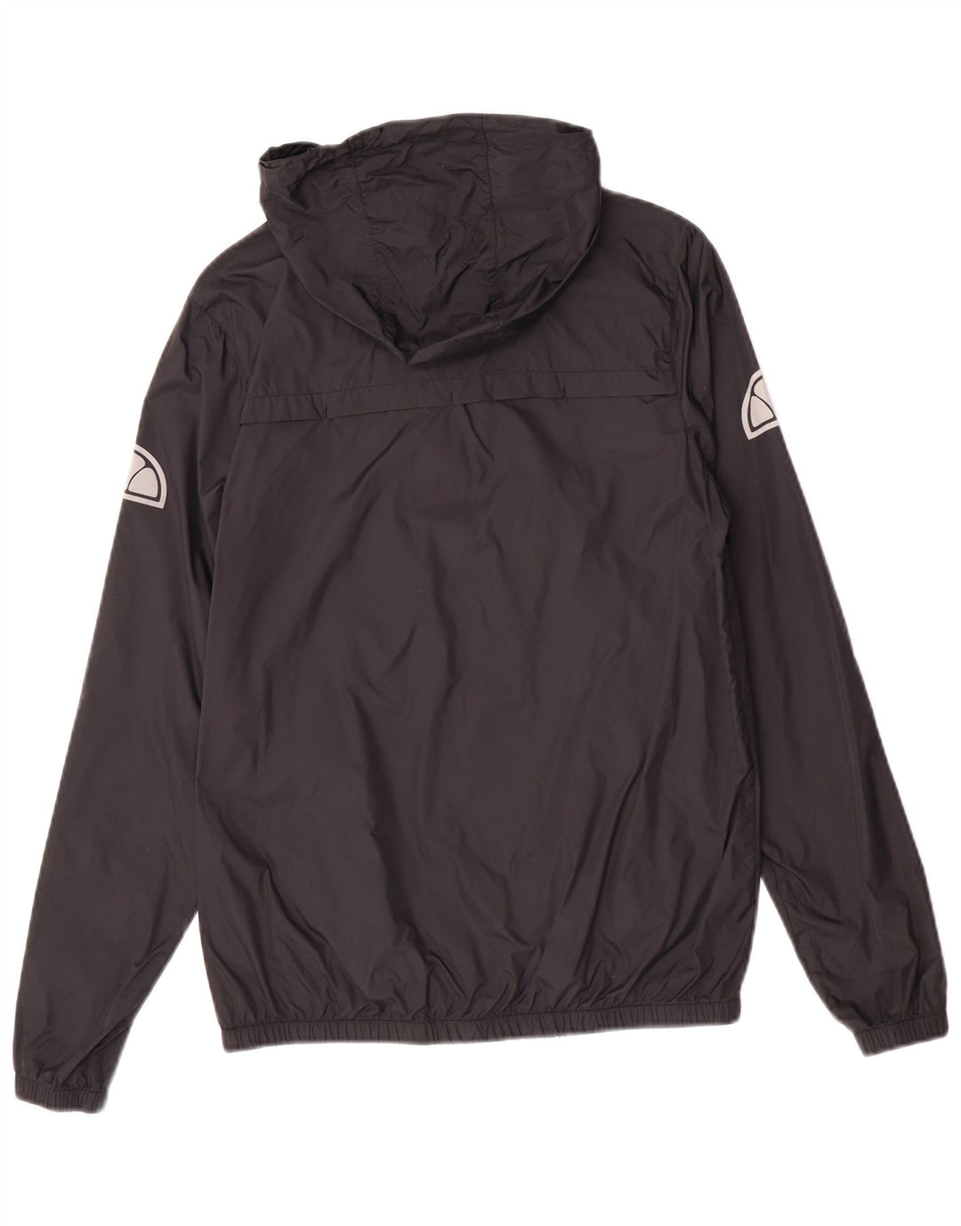 Ellesse Herren-Anorak-Regenjacke mit Kapuze, UK 34, XS, Schwarz, Polyamid