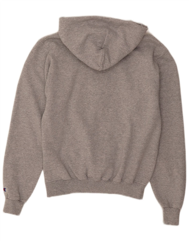 CHAMPION Mens Harvard Graphic Hoodie Jumper Small Grey Cotton