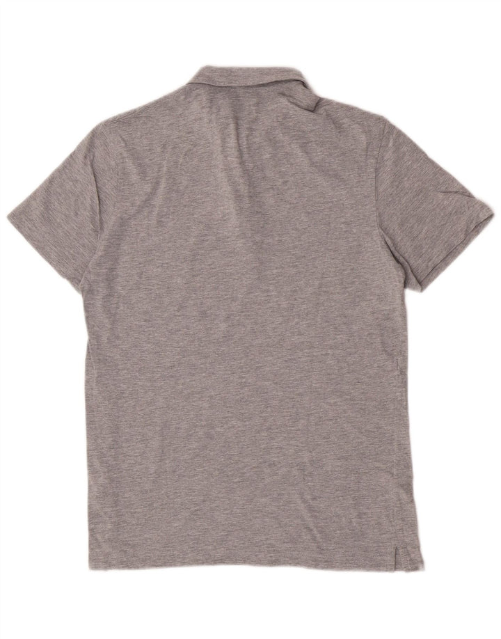 Gas Herren-Poloshirt aus mittelgrauer Baumwolle