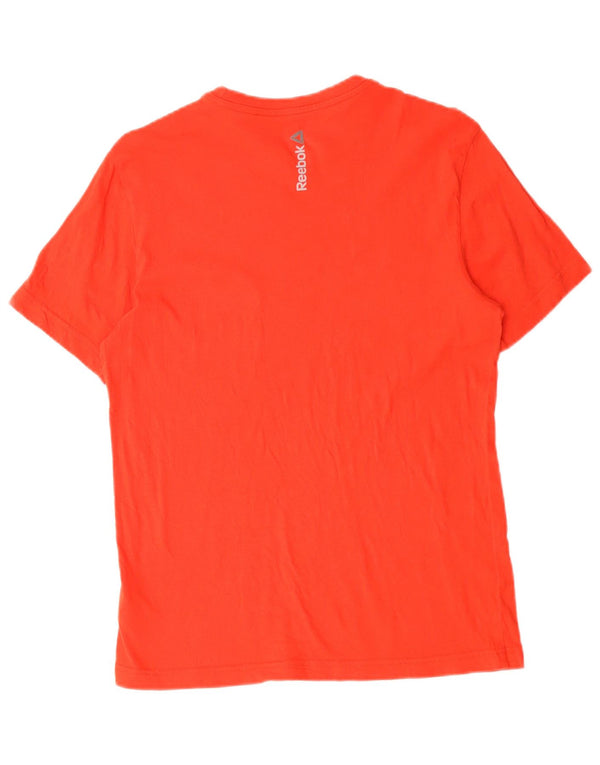 Reebok Herren Grafik T-Shirt Top Small Rot Baumwolle