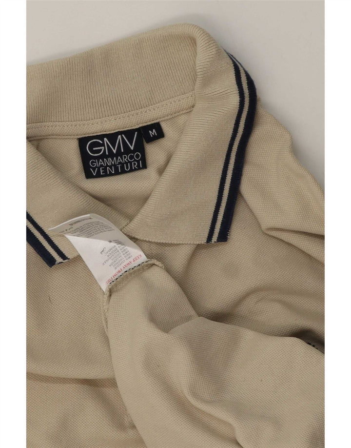 Gian Marco Venturi Herren-Poloshirt mit normaler Passform, mittelbeige Baumwolle