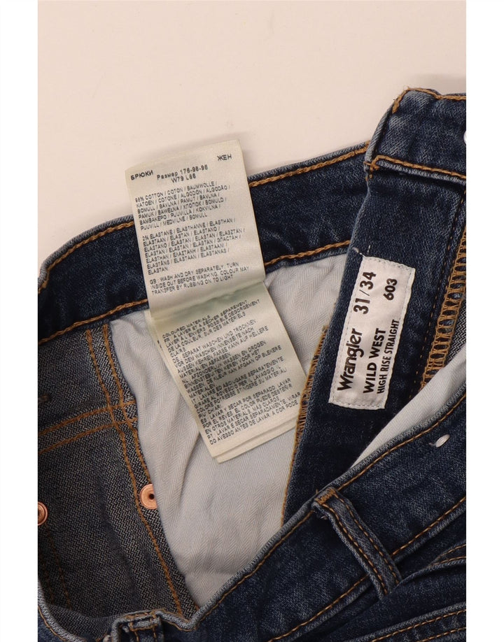 Wrangler Herren Wild West Straight Jeans W31 L30 Blaue Baumwolle