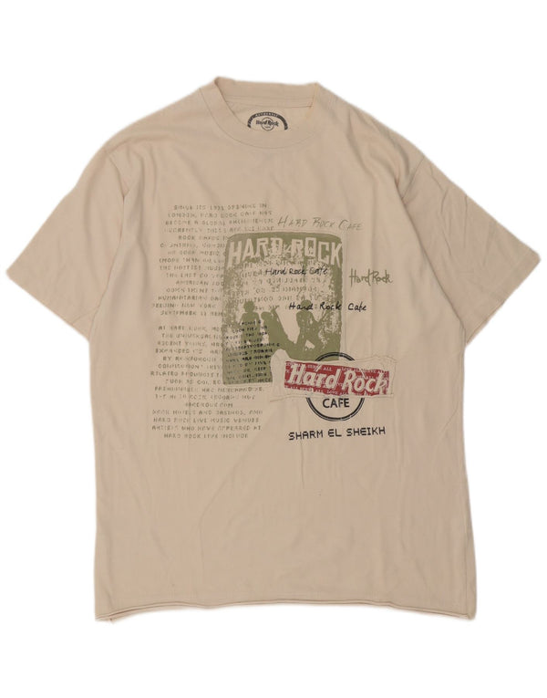 Hard Rock Cafe Herren Sharm El Sheikh Graphic T-Shirt Top Large Off White
