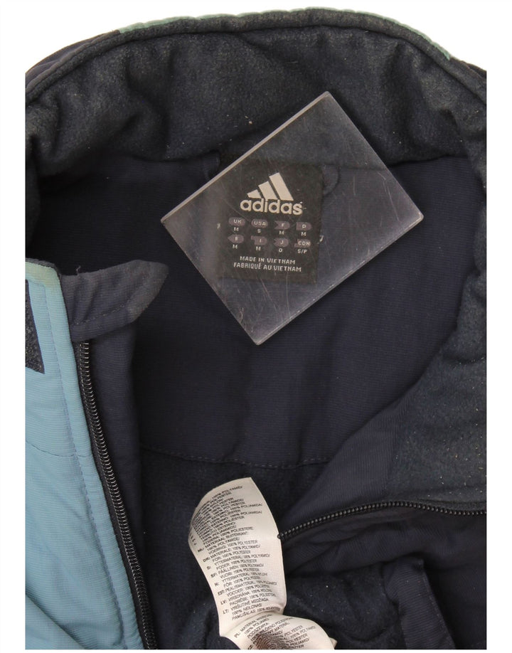 Adidas Herren-Windbreaker-Jacke UK 38 Medium Navy Blue Colourblock Polyamid