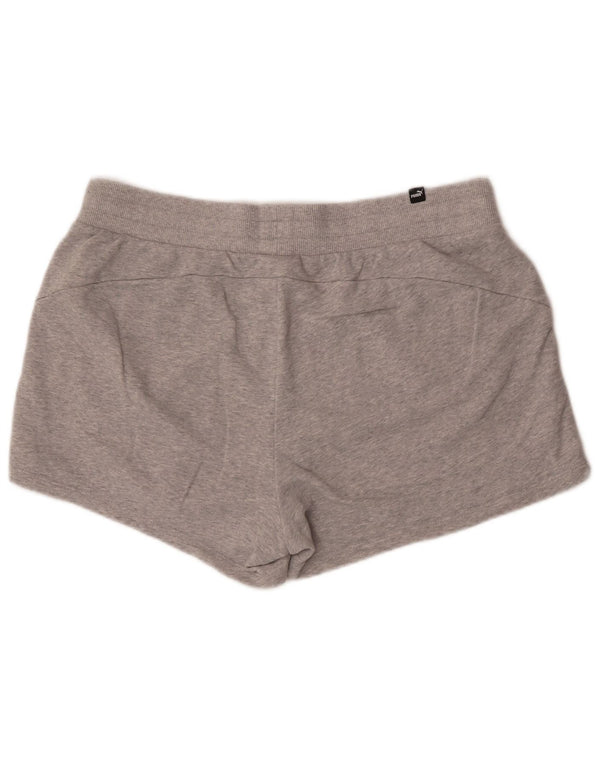 Puma Damen Sportshorts UK 18 XL Grau gefleckte Baumwolle