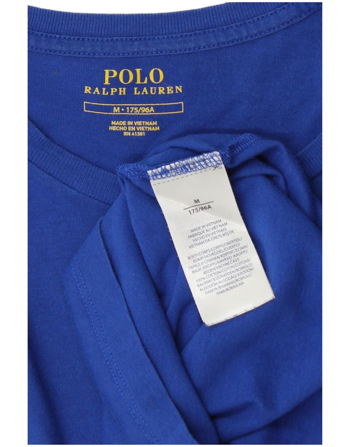 Polo Ralph Lauren Herren-T-Shirt-Oberteil aus mittelblauer Baumwolle