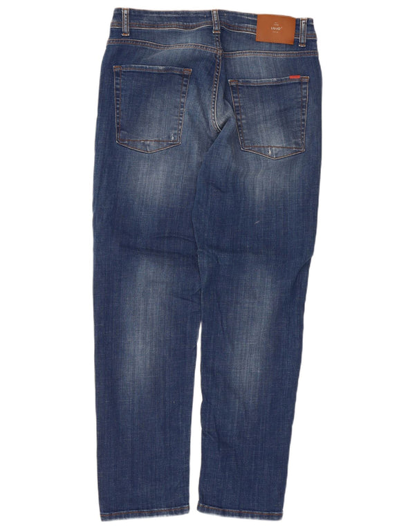 Liu Jo Herren Fred Tapered Jeans W32 L27 Blaue Baumwolle