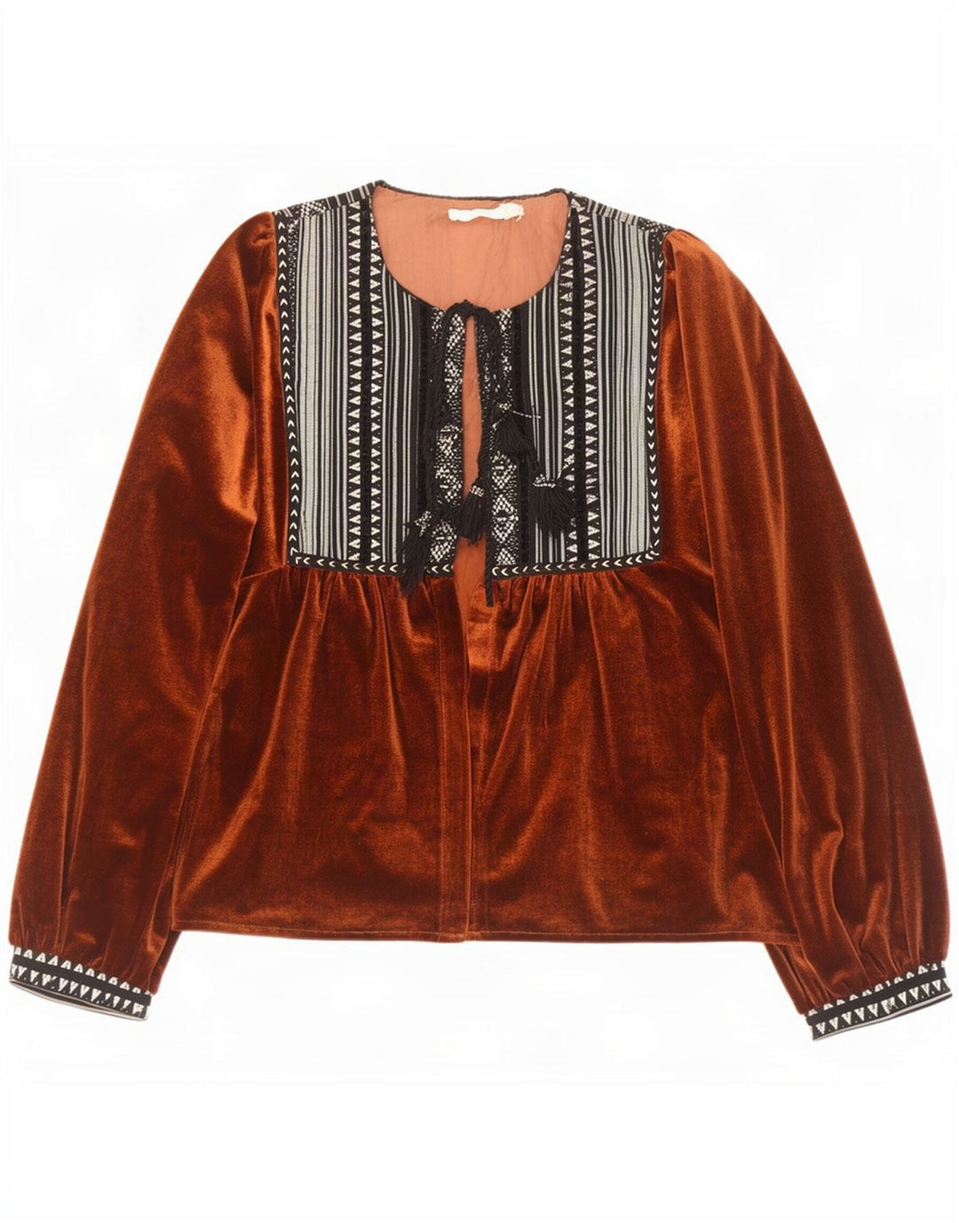 Vintage Damen Cardigan Top UK 16 Großes braunes geometrisches Polyester