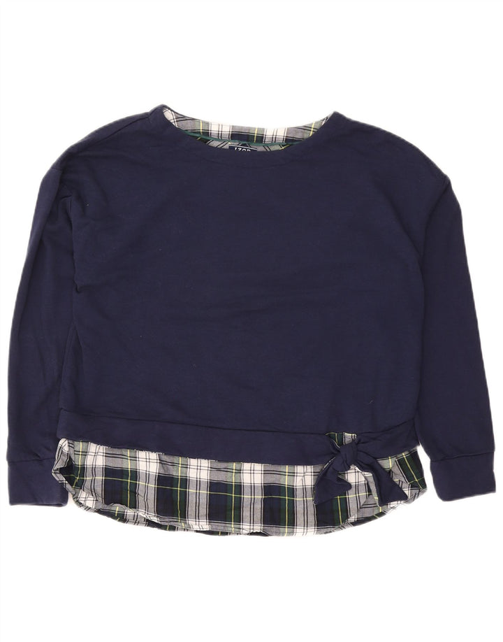 Izod Damen-Sweatshirt-Pullover, UK 16, Größe L, Marineblau, Baumwolle