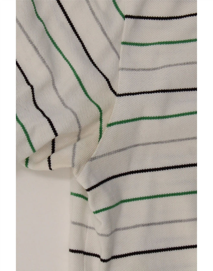 NORTH SAILS Mens Polo Shirt XL White Striped Cotton Vintage North Sails and Second-Hand North Sails from Messina Hembry 