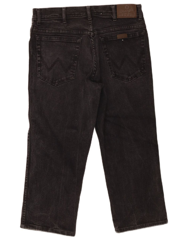 Wrangler Herren Capri-Jeans mit normaler Passform, gerade Passform, W34, L22, schwarze Baumwolle