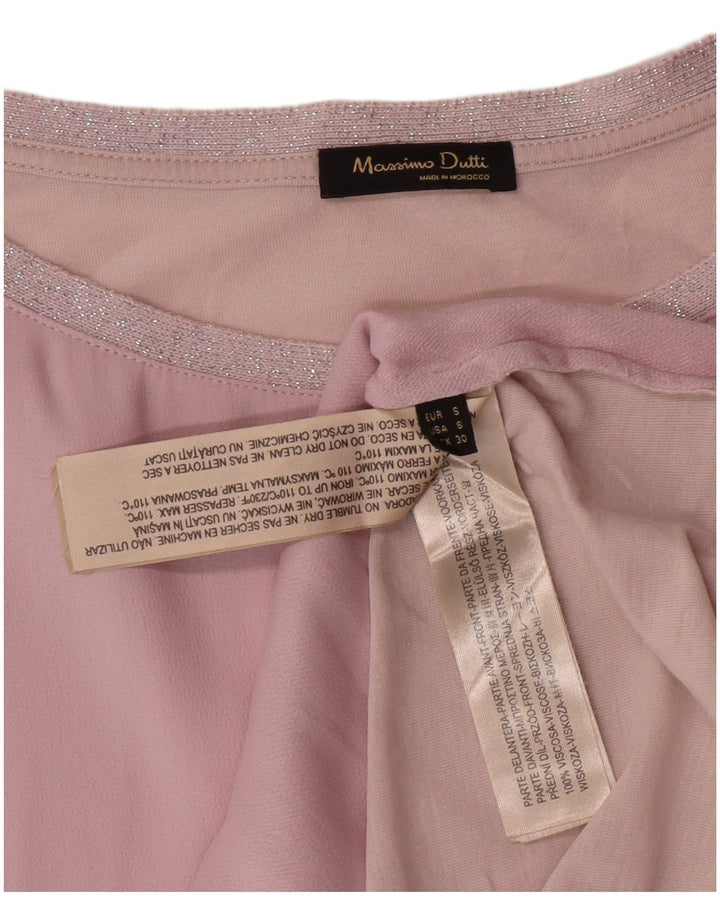 MASSIMO DUTTI Damen-Blusenoberteil in Übergröße, Gr. 10, klein, Rosa, Farbblock