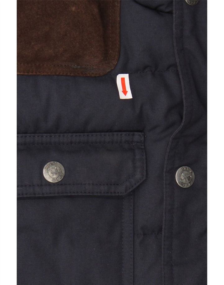 Crew Clothing Herren Wattierte Weste UK 38 Medium Marineblau Polyester