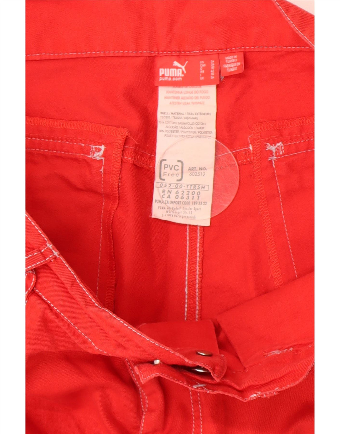 Puma Herren Cargo Shorts W34 Große rote Baumwolle