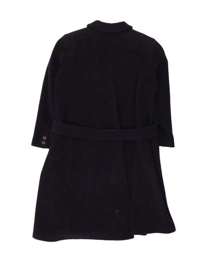 MASKA Womens Overcoat IT 44 Medium Navy Blue Wool Vintage Maska and Second-Hand Maska from Messina Hembry 