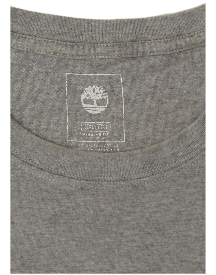 TIMBERLAND Herren-T-Shirt mit normaler Passform und Grafik, 2XL, Grau