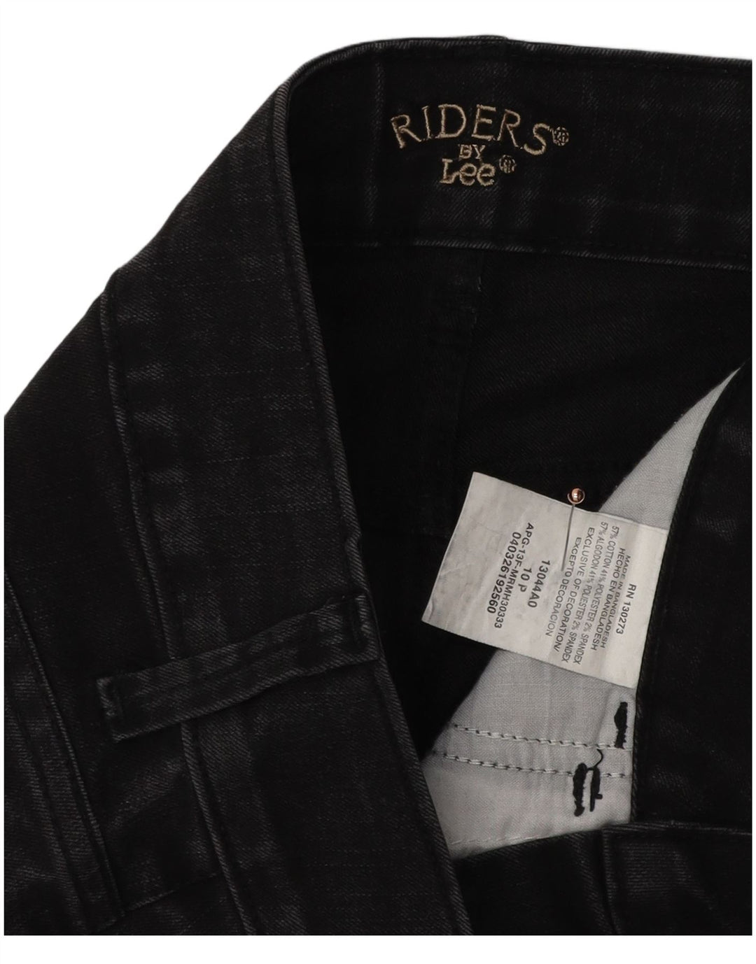 LEE Damen Riders Straight Jeans US 10 Large W32 L29 Schwarze Baumwolle