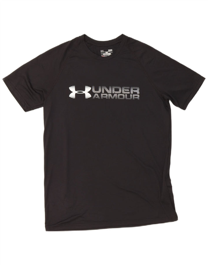 Under Armour Herren Heat Gear Graphic T-Shirt Top Small Schwarz Polyester