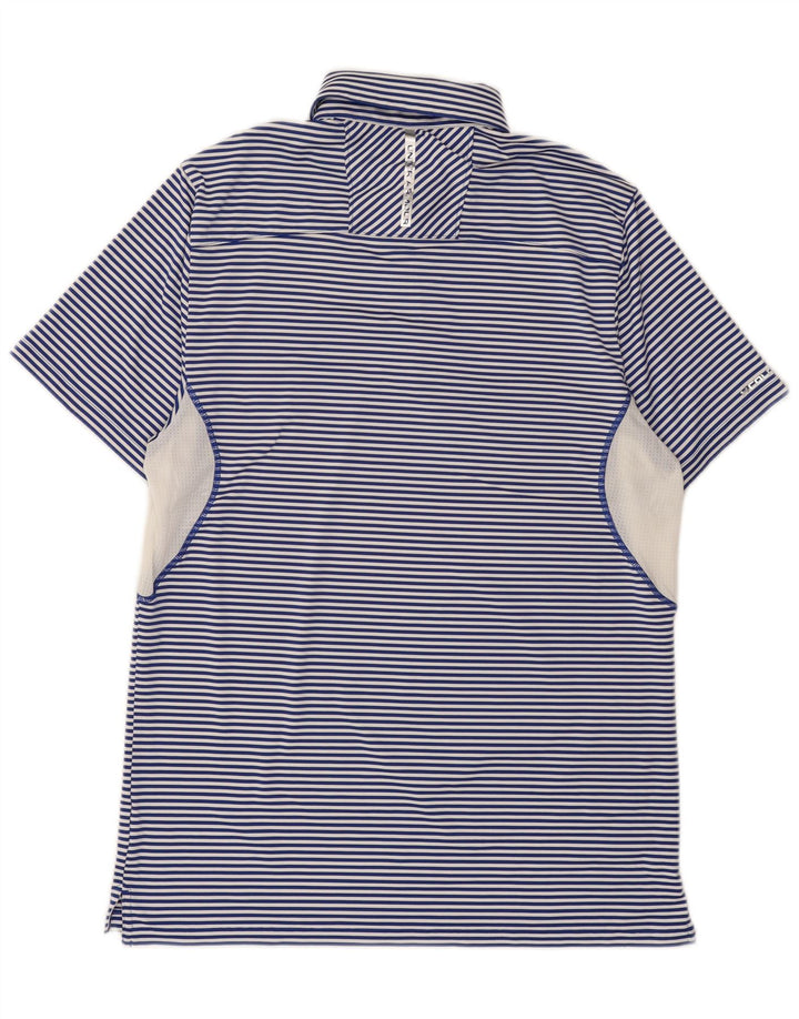Under Armour Herren Heat Gear Poloshirt Mittelblaues Nadelstreifen-Polyester