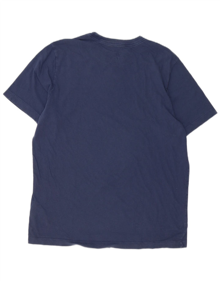 Nike Herren T-Shirt Top Large Marineblau Baumwolle