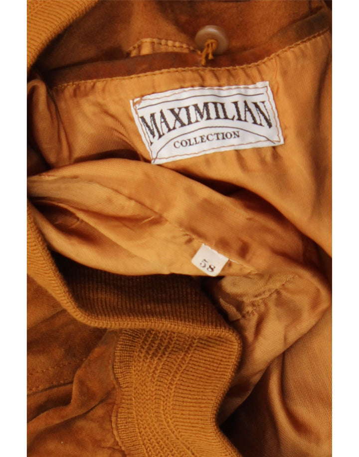 Maxi Milian Herren Wildleder Bomberjacke IT 58 4XL Braun