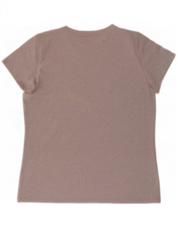 Under Armour Damen Heat Gear Graphic T-Shirt Top UK 16 Large Grau